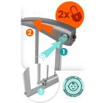 Barierka bramka zabezpieczająca szara Nukido 718301