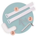 Barierka ochronna do łóżka zabezpieczająca bramka blokada 180 cm Nukido NK-227 szara