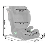 Fotelik samochodowy Nukido Louis Soft czarno-szary 15-36 kg ISOFIX