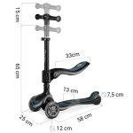 Hulajnoga trójkołowa dla dzieci balansowa siedzisko Nukido Flippo - czarna