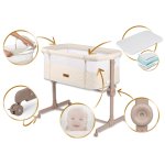 Łóżeczko dziecięce składane turystyczne dostawka + materac Nukido NK-243